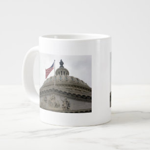 Caneca De Café Grande US Capitol Building with American Flag - Leste
