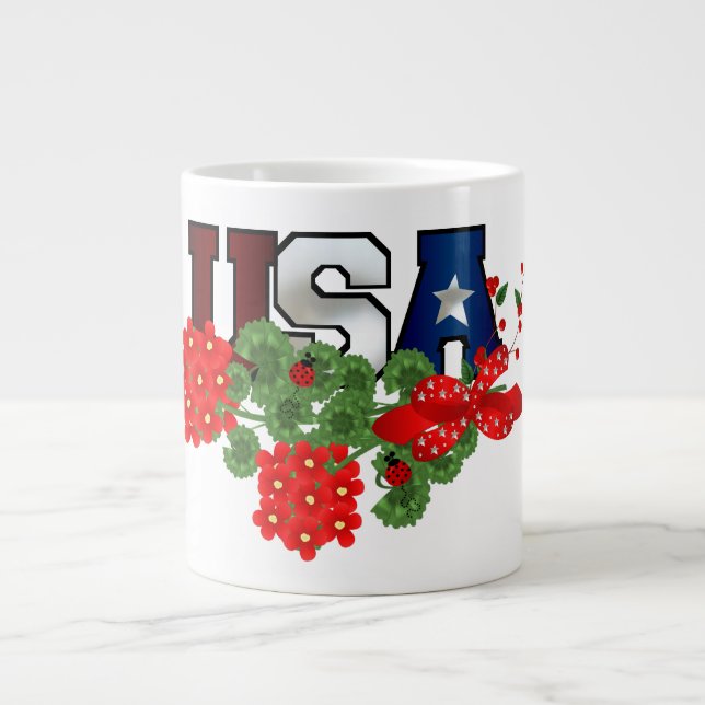 Caneca De Café Grande USA Mug (Frente)