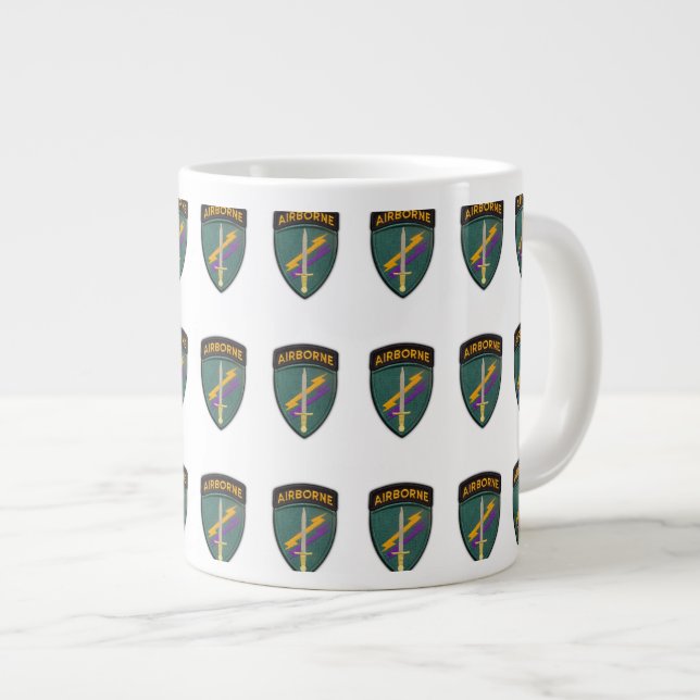 Caneca De Café Grande USACAPOC Special ops ves patch Mug (Frente Esquerda)