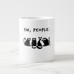 Caneca De Café Grande Uw Pessoas Engraçadas Gatos Pretos