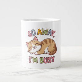 Caneca De Café Grande Vá embora, estou ocupado