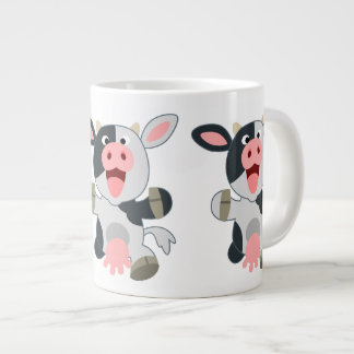Caneca De Café Grande Vaca de Cartoon Bonita e Cheia