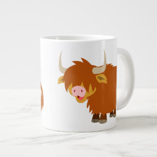 Caneca De Café Grande Vaca do planalto de desenho