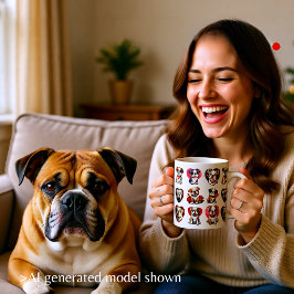 Caneca De Café Grande Valentine Bulldog