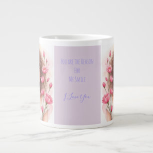 Caneca De Café Grande Valentine, Você é o Motivo do Meu Sorriso
