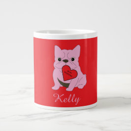 Caneca De Café Grande Valentines Card, Dog