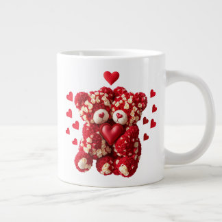 Caneca De Café Grande Valentines Day Teddy Bear Mug