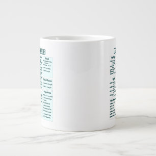 Caneca De Café Grande Valores laboratoriais para enfermeiros - Gráfico d