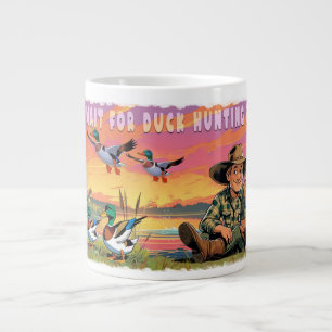 Caneca De Café Grande Vamos Aguardar Caça de Pato Mug