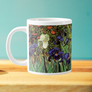 Caneca De Café Grande Van Gogh Irises, Vintage Garden, Belas Artes