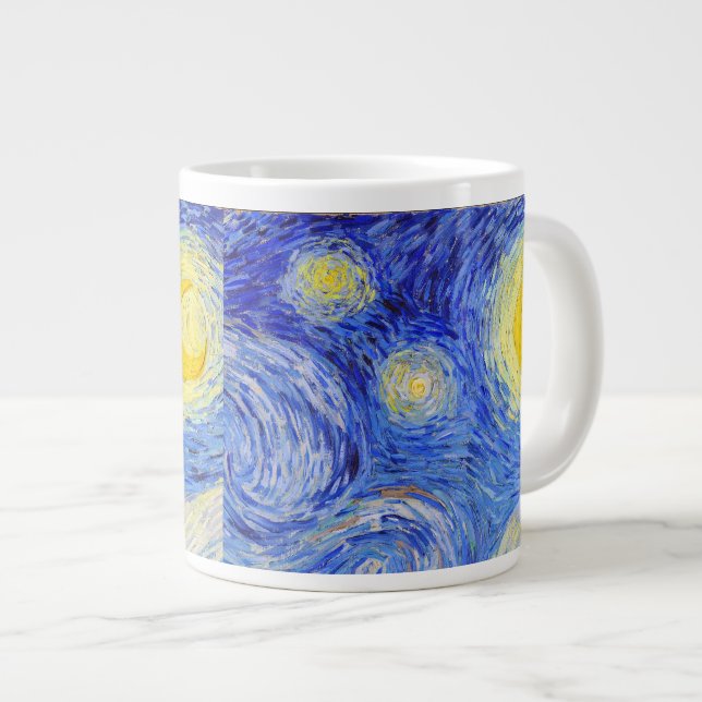Caneca De Café Grande Van Gogh , “Starry Night” (Frente Esquerda)