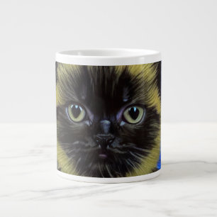 Caneca De Café Grande Van Gogh Starry Night Siamese Cat