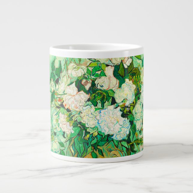 Caneca De Café Grande Van Gogh White Roses (Frente)