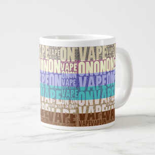 Caneca De Café Grande Vape Na Tipografia Tan Turquoise