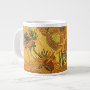 Caneca De Café Grande Vase com 15 Sunflower de Vincent van Gogh
