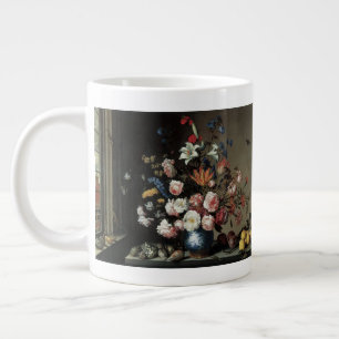 Caneca De Café Grande Vaso de Flores junto à Janela, Balthasar van der A