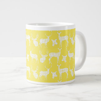 Caneca De Café Grande Veado de Silhouette Rustic em Mug de Especialidade