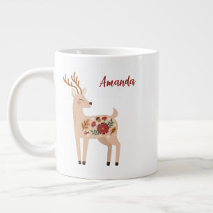 Caneca De Café Grande Veado de Woodland Personalizado
