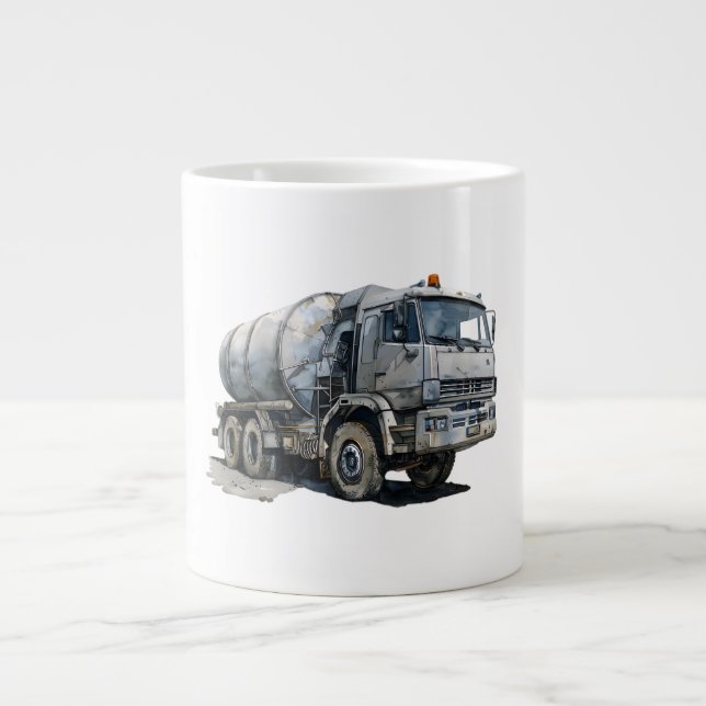 Caneca De Café Grande Veículo de Construção (Frente)