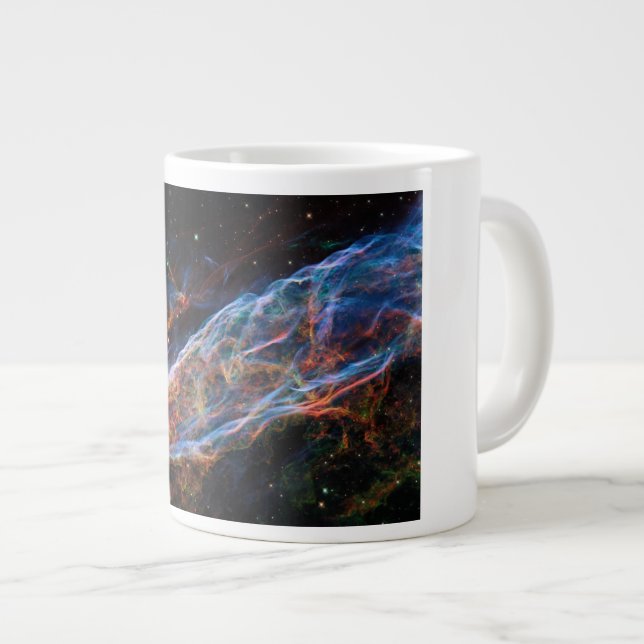 Caneca De Café Grande Veil Nebula Supernova Mantém Telescópio Hubble (Frente Esquerda)