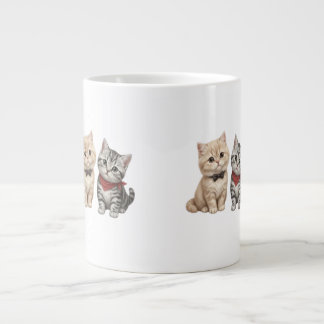 Caneca De Café Grande Vela de Gato Fofo para Amantes de Gatos