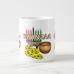 Caneca De Café Grande Velas de Kwanzaa -
