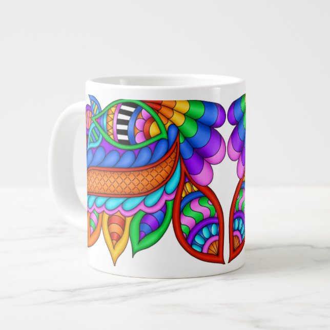 Caneca De Café Grande Venha e pegue (Frente Esquerda)