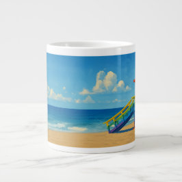 Caneca De Café Grande Venice Beach Rainbow Lifeguard Stand