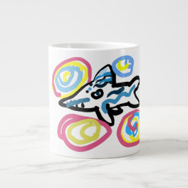 Caneca De Café Grande Verão de tubarões