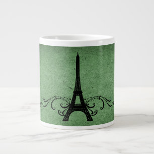 Caneca De Café Grande Verde Vintage - Flourado Francês