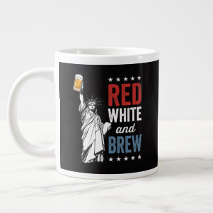 Caneca De Café Grande Vermelho Branco e Cerveja 250º Aniversário