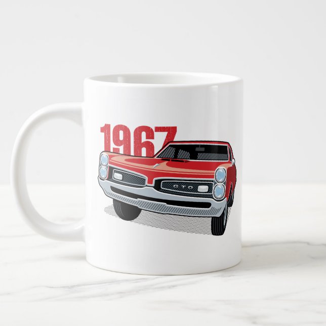Caneca De Café Grande Vermelho Pontiac GTO 1967 (Esquerda)