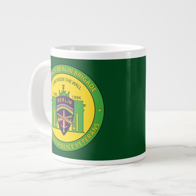 Caneca De Café Grande Veteranos da Polícia Militar de Berlim (Frente Esquerda)
