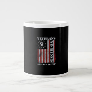 Caneca De Café Grande Veteranos Militares Protestam Bandeira Patriótica