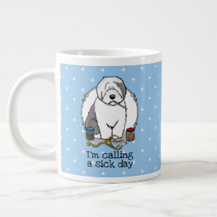 Caneca De Café Grande Veterinarian Old English Sheepdog Cinza 1 Cute Vet