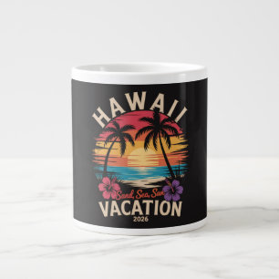 Caneca De Café Grande Viagem ao Havaí 2026 Férias de Verão Praia