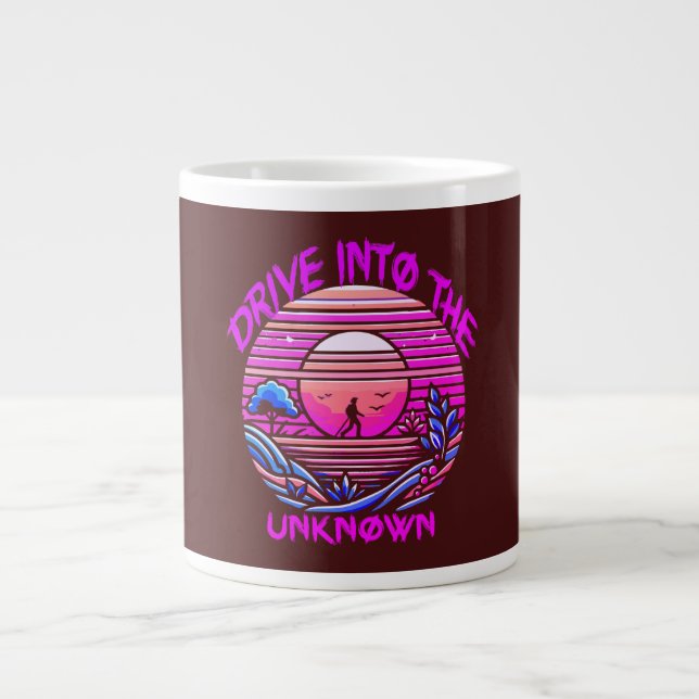 Caneca De Café Grande Viagem Enigmática: Exploração Retrosolar (Frente)
