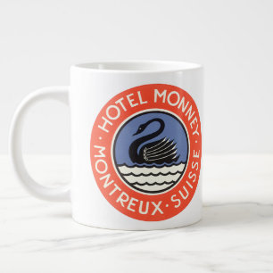 Caneca De Café Grande Viagens Antigas, Hotel Swan Bird Monney Suíça