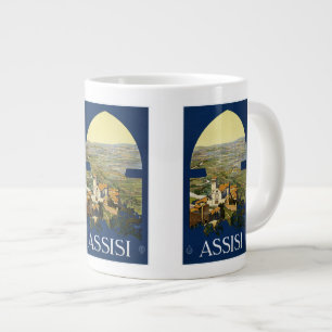 Caneca De Café Grande Viagens vintage Assisi