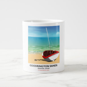Caneca De Café Grande viagens vintage Goodrington Sands Devon