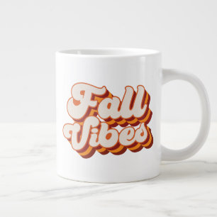 Caneca De Café Grande Víblias de queda retrô