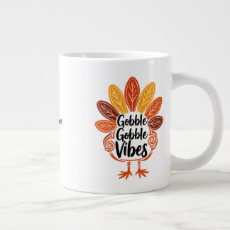 Caneca De Café Grande Vibrações de Gobble Gobble