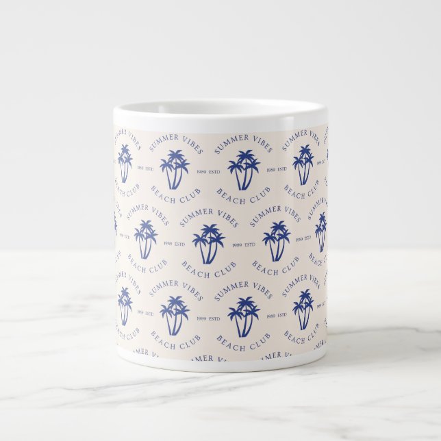 Caneca De Café Grande Vibrações de Verão (Frente)
