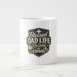 Caneca De Café Grande Vida de Pai Abencoado