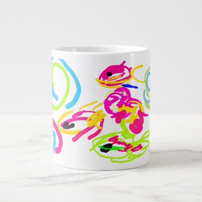 Caneca De Café Grande Vida marítima Verão (Frente)