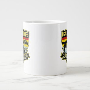 Caneca De Café Grande Vida Selvagem de Uganda – Aventura Safari Pérola d