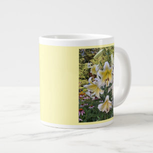 Caneca De Café Grande Vidro Amarelo Lilly