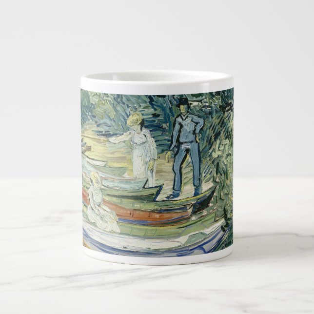 Caneca De Café Grande Vincent van Gogh - Banco do Oise em Auvers (Frente)