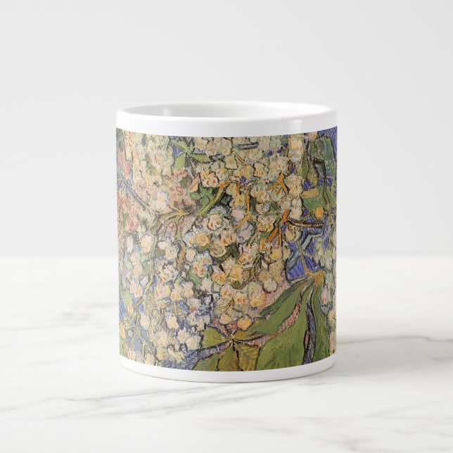 Caneca De Café Grande Vincent van Gogh - Blossoming Chestnut Branches (Frente)
