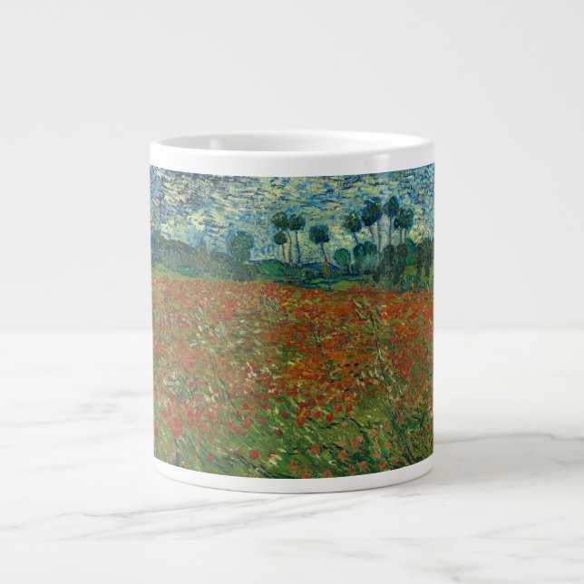 Caneca De Café Grande Vincent van Gogh - Campo de papoila (Frente)